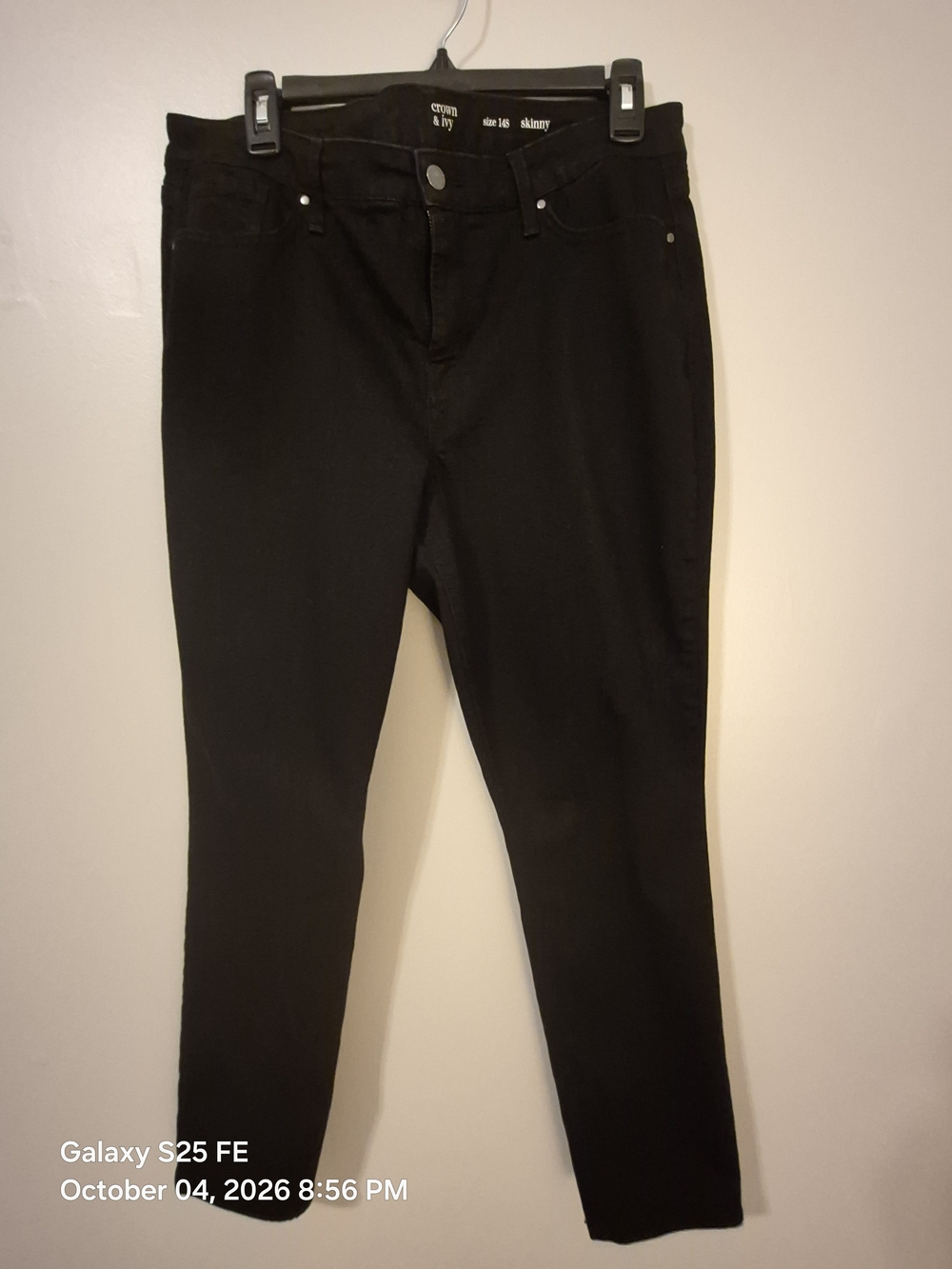 Size 14S crown & ivy Black Skinny Jeans